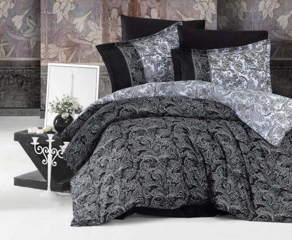 Mako Satin Bettwäsche 6tlg. 200x220cm Polo Black