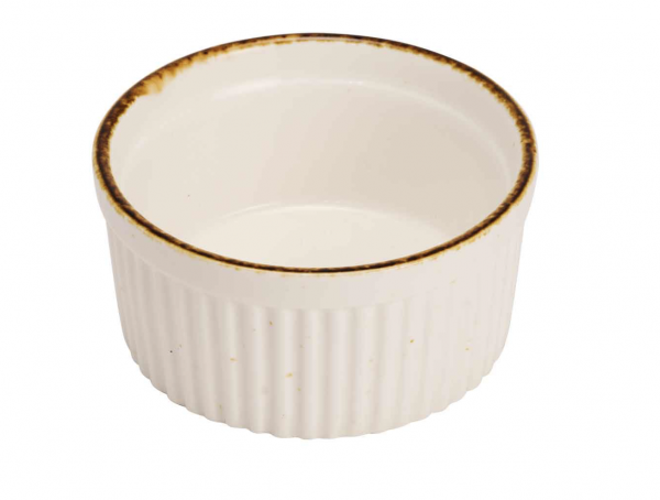 Ramekin creme braun schälchen 8,8x H 4,4 cm