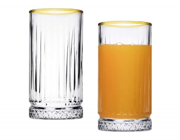 Pasabahce Elysia gold 4er Longdrink Glas 280 ml golden touch