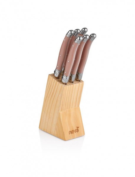 Neva Mini Messerblock Set Holz N2576 Sweet Serie Rose Chocolate