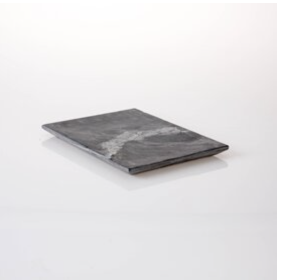 Keramik Servierplatte Noa schwarz-grau 28x25 x H 2 cm
