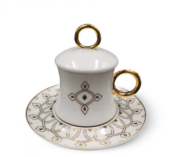Korkmaz Mokkatassen mit Deckel A8637 Freedom 6er Set 18-tlg. gold