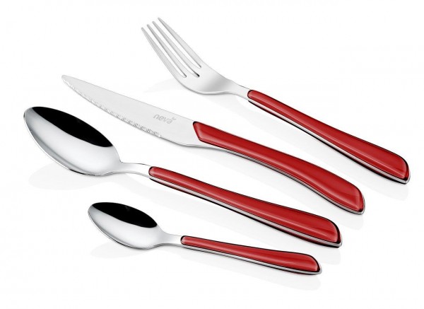 Neva Sweet Serie Besteckset rot 24 tlg. 6er Set