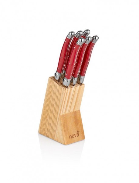 Neva Mini Messerblock Set Holz N2573 Sweet Serie Rot