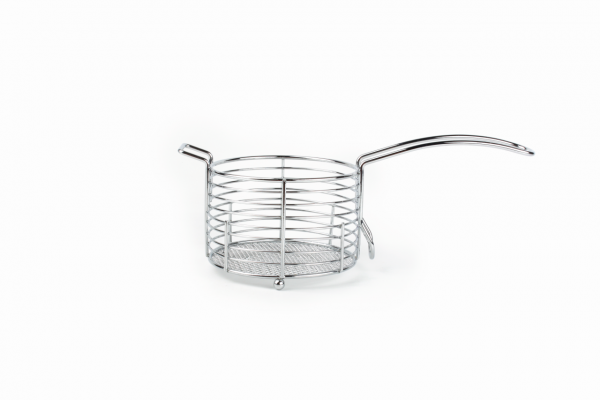 Frittierkorb Pommes rund Servierkorb Silber