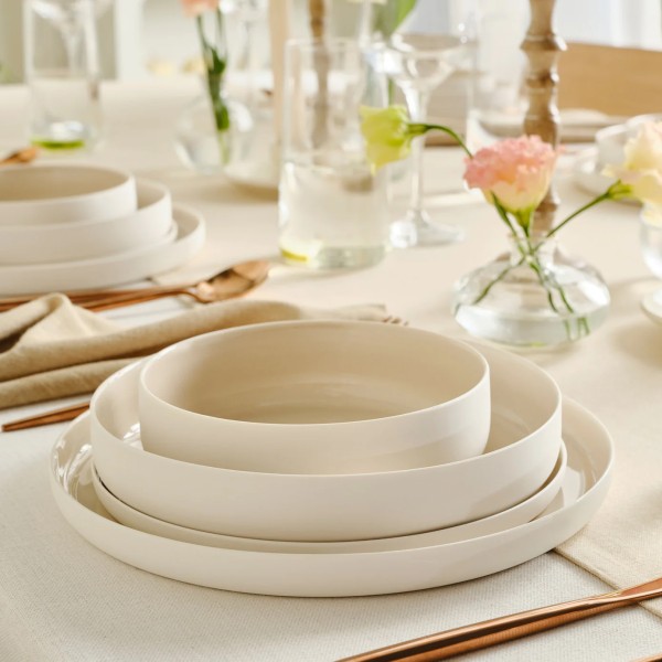 Karaca Earth Collection Finesse 24 tlg. Geschirrset für 6 Personen Beige