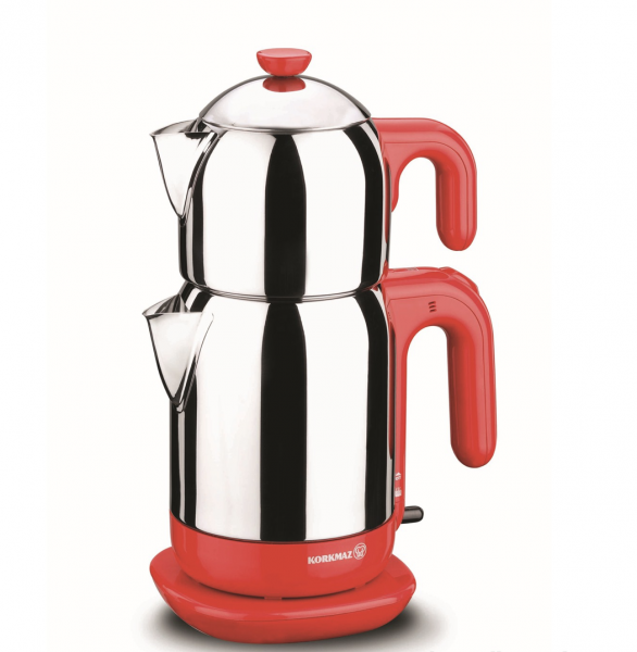 Korkmaz Teekocher Demtez inox rot A369-01