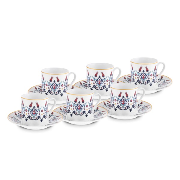 Karaca Haric Mokkatassen Set für 6 Personen 80ml