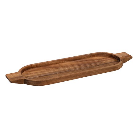 Holzplatte aus Akazienholz mit Griff Servierplatte 15x48cm