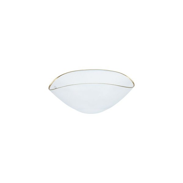 Glas Schüssel S oval gold umrandet 17,5xH7,5cm Glint Sis Kollektion