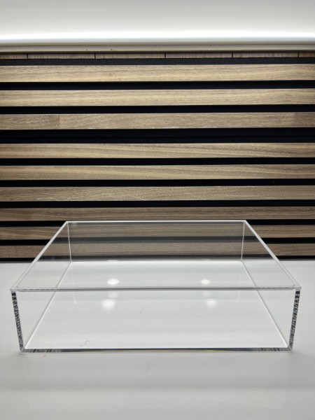 Premium Acryl Box mit Deckel M 35x25x 9 cm