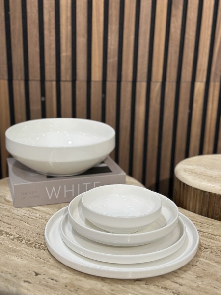 Lily white 25 tlg. Geschirrset für 6 Personen weiss