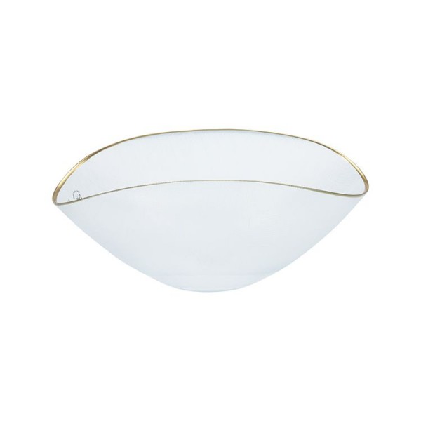 Glas Schüssel groß M oval gold umrandet 27xH13,5cm Glint Sis Kollektion