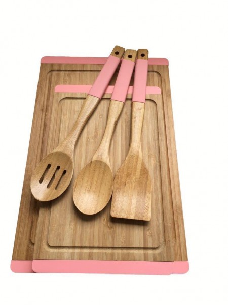 Neva Sweet Serie Rosa Bambus Schneidebrett Set 5-tlg. N22326
