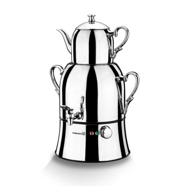 Korkmaz Teekocher Samovar Nosta Mega A334 Inox Chrom