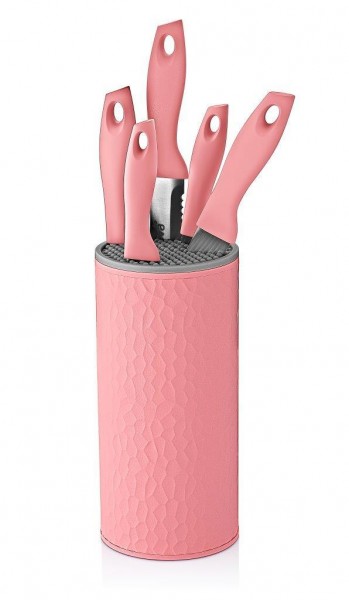 Neva Sweet Serie Rosa Messerblock Set 6 tlg. N2361