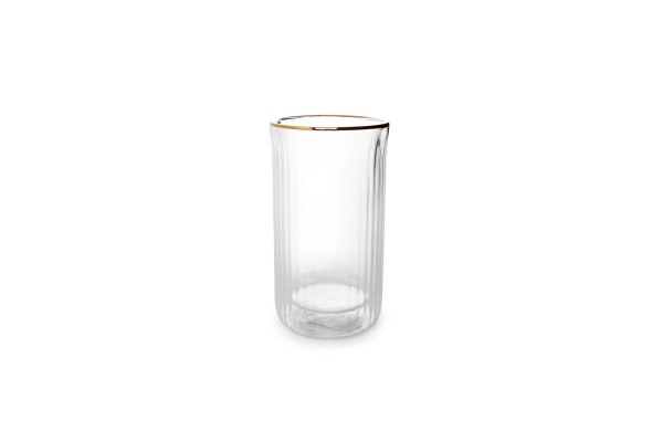 Rome 37,5cl Tasse doppelwandig 2er gold umrandet