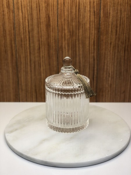 Zuckerdose aus Glas groß Bonboniere