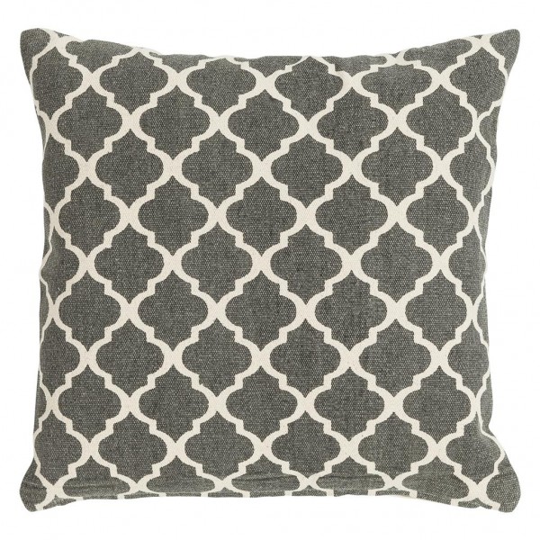Moroccan Print dark grey Kissen 45 x45 cm dunkel grau mit Füllung