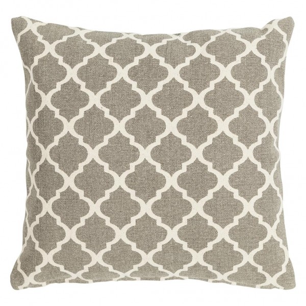 Moroccan Print light grey Kissen 45 x45 cm hell grau mit Füllung