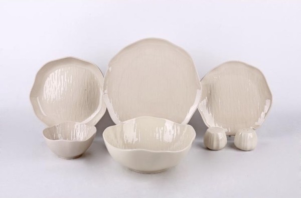 Cermico Beige Geschirrset für 6 Personen 27 Tlg.