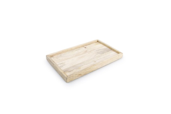 Holz Tablett mit Rand rechteckig 25x15xH2 cm