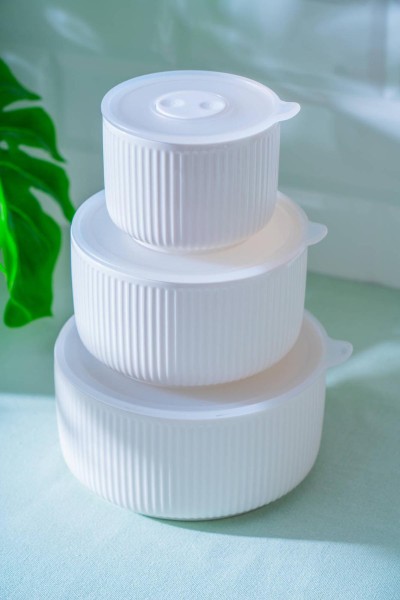 Pure Carmen 3er Porzellan Vorratsdosenset mit Deckel