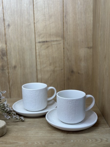 Dax Noor 6er Kaffetassen Set mattweiss
